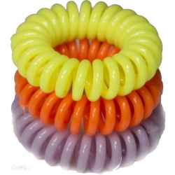 RONNEY S4 MAT funny ring bubble - Profesjonalne gumki do włosów 3 sztuki 3,5 cm - neon żółty, neon pomarańczowy, pastelowy jasn